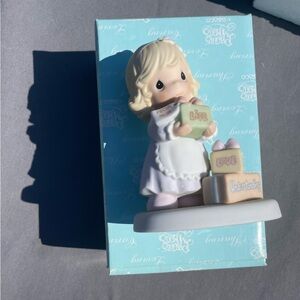 Precious Moments Blue and White Figurine - Mom, You've Given Me So Much